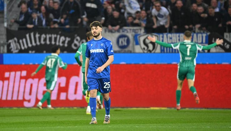 20.03.2026 - Fussball - Saison 2025 2026 - 2. Fussball - Bundesliga - 27. Spieltag: Karlsruher SC KSC Karlsruhe - SpVgg Greuther Fürth SGF ( Kleeblatt ) - Sportfoto Zink MeZi - xmexzix - DFL regulations prohibit any use of photographs as image sequences and or quasi-video - only for editorial use - Lilian Egloff (25, Karlsruher SC KSC ) enttäuscht Enttäuschung