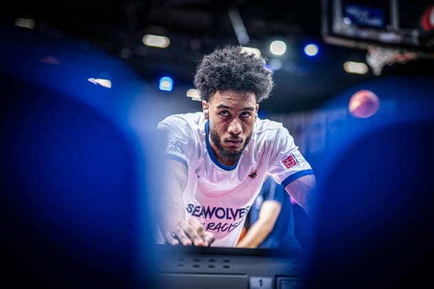 Basketball Berlin 20.03.2026 Saison 2025 2026 EasyCredit BBL 1. Bundesliga Männer, Herren Alba Berlin - Rostock Seawolves D Shawn Schwartz (Rostock, No.05)
