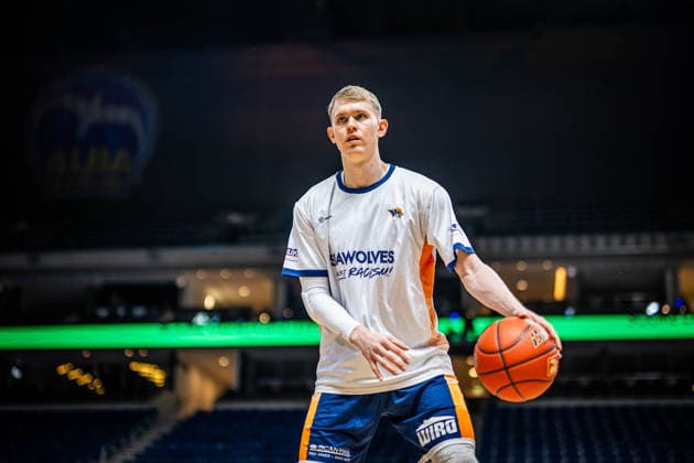 Basketball Berlin 20.03.2026 Saison 2025 2026 EasyCredit BBL 1. Bundesliga Männer, Herren Alba Berlin - Rostock Seawolves Lukasz Kolenda (Rostock, No.10)