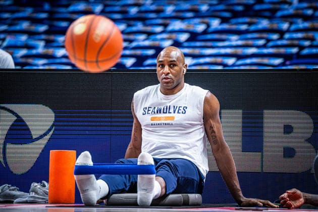 Basketball Berlin 20.03.2026 Saison 2025 2026 EasyCredit BBL 1. Bundesliga Männer, Herren Alba Berlin - Rostock Seawolves DeAndre Lansdowne (Rostock, No.09)