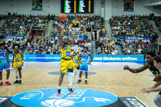 Keeshawn Kellman (MHP RIESEN Ludwigsburg, 32), GER, MHP Riesen vs. Skyliners Frankfurt, Basketball Bundesliga, easycredit BBL, 25. Spieltag, Spielzeit 2025 2026, 20.03.2026, GER, MHP Riesen vs. Skyliners Frankfurt, Basketball Bundesliga, easycredit BBL, 25. Spieltag, Spielzeit 2025 2026, 20.03.2026 Ludwigsburg Copyright: xEibner-Pressefoto SaschaxWaltherx EP_EER