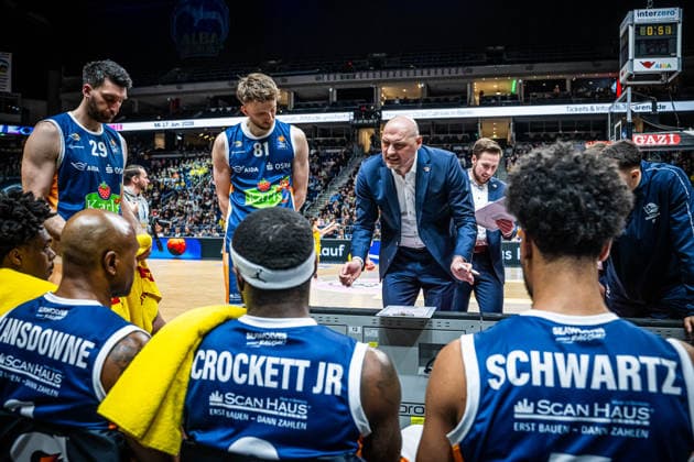 Basketball Berlin 20.03.2026 Saison 2025 2026 EasyCredit BBL 1. Bundesliga Männer, Herren Alba Berlin - Rostock Seawolves Przemyslaw Frasunkiewicz (Rostock, Trainer)