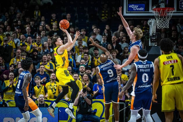 Basketball Berlin 20.03.2026 Saison 2025 2026 EasyCredit BBL 1. Bundesliga Männer, Herren Alba Berlin - Rostock Seawolves Alex O Connell (Alba Berlin, No.03)