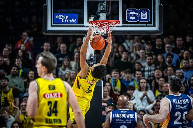 Basketball Berlin 20.03.2026 Saison 2025 2026 EasyCredit BBL 1. Bundesliga Männer, Herren Alba Berlin - Rostock Seawolves Jack Kayil (Alba Berlin, No.07)