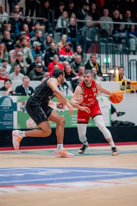 BB-2BL SBB Baskets - Tigers Tuebingen Martin Bogdanov (SBB Baskets) waehrend der Saison 2025-2026 in der 2. Barmer Basketball Bundesliga Pro A am 28. Spieltag zwischen SBB Baskets und Tigers Tuebingen in der Wolfgang-Lakenmacher-Halle am 20. March 2026 in Magdeburg, Sachsen Anhalt, Deutschland