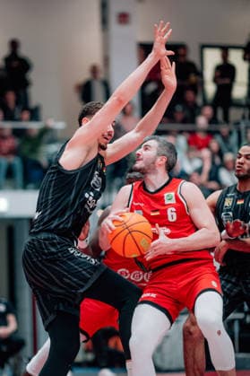 BB-2BL SBB Baskets - Tigers Tuebingen Martin Bogdanov (SBB Baskets) waehrend der Saison 2025-2026 in der 2. Barmer Basketball Bundesliga Pro A am 28. Spieltag zwischen SBB Baskets und Tigers Tuebingen in der Wolfgang-Lakenmacher-Halle am 20. March 2026 in Magdeburg, Sachsen Anhalt, Deutschland