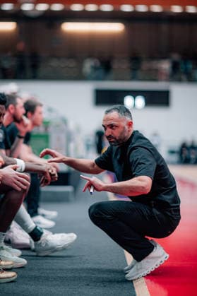 BB-2BL SBB Baskets - Tigers Tuebingen Trainer Achmadschah Zazai (SBB Baskets) waehrend der Saison 2025-2026 in der 2. Barmer Basketball Bundesliga Pro A am 28. Spieltag zwischen SBB Baskets und Tigers Tuebingen in der Wolfgang-Lakenmacher-Halle am 20. March 2026 in Magdeburg, Sachsen Anhalt, Deutschland