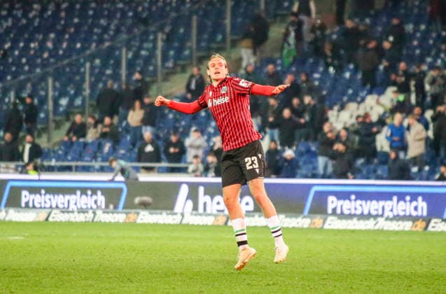 Deutschland: Fussball 2.Bundesliga 2025 2026, 27. Spieltag - Hannover 96 vs Eintracht Braunschweig- Heinz von Heiden Arena Stadion (Hannover): Freude, Emotionen, Jubel Stefan Teitur ÃžorÃ°arson Stefan Teitur Thordarson (Hannover 96, 23) Hannover