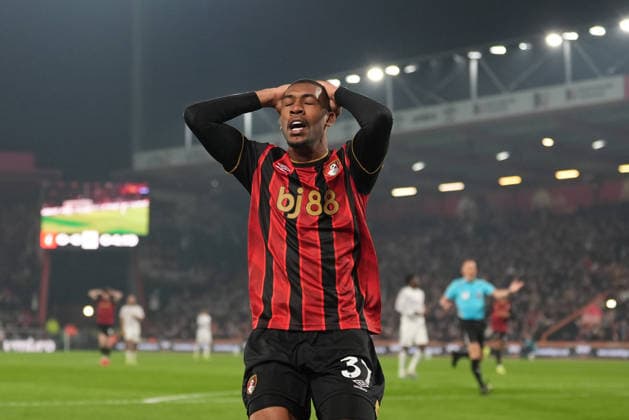 Bournemouth v Manchester United, ManU Premier League, Football, Vitality Stadium, Bournemouth, UK - 20 Mar 2026 Rayan of Bournemouth frustrated after a shot goes wide. Bournemouth Vitality Stadium Bournemouth UK, UK NEWSPAPERS OUT Copyright: xSeanxRyanx