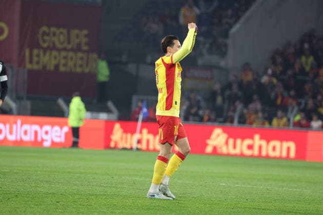 FOOTBALL : RC Lens vs Angers SCO - Ligue 1 J21 - 20 03 2026 Joie et cÃ lÃ bration de Florian THAUVIN (RC Lens) apres son but lors du match RC Lens vs Angers SCO, Ligue 1 J27, stade Bollaert-Delelis, le 20 mars 2026 - photo Laurent Sanson PsnewZ  Copyright: xLaurentxSANSONx xPsnewZx