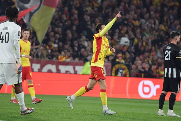 FOOTBALL : RC Lens vs Angers SCO - Ligue 1 J21 - 20 03 2026 Joie et cÃ lÃ bration de Florian THAUVIN (RC Lens) apres son but lors du match RC Lens vs Angers SCO, Ligue 1 J27, stade Bollaert-Delelis, le 20 mars 2026 - photo Laurent Sanson PsnewZ  Copyright: xLaurentxSANSONx xPsnewZx