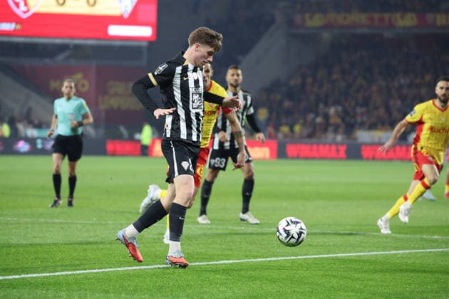 FOOTBALL : RC Lens vs Angers SCO - Ligue 1 J21 - 20 03 2026 Marius LOUÃ‹R (Angers SCO) lors du match RC Lens vs Angers SCO, Ligue 1 J27, stade Bollaert-Delelis, le 20 mars 2026 - photo Laurent Sanson PsnewZ  Copyright: xLaurentxSANSONx xPsnewZx