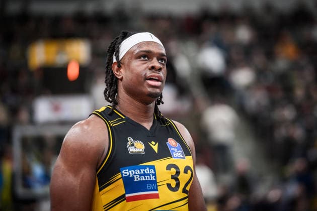 Keeshawn Kellman (MHP RIESEN Ludwigsburg, 32) GER, MHP Riesen Ludwigsburg vs. Skyliners Frankfurt, Basketball Bundesliga, easycredit BBL, 25. Spieltag, Spielzeit 2025 2026, 20.03.2026 GER, MHP Riesen Ludwigsburg vs. Skyliners Frankfurt, Basketball Bundesliga, easycredit BBL, 25. Spieltag, Spielzeit 2025 2026, 20.03.2026 Ludwigsburg Copyright: xSandyxDinkelackerx EP_SDR