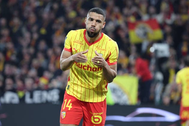 FOOTBALL : RC Lens vs Angers SCO - Ligue 1 J21 - 20 03 2026 Joie et cÃ lÃ bration de Matthieu UDOL (RC Lens) apres son but lors du match RC Lens vs Angers SCO, Ligue 1 J27, stade Bollaert-Delelis, le 20 mars 2026 - photo Laurent Sanson PsnewZ  Copyright: xLaurentxSANSONx xPsnewZx