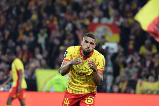FOOTBALL : RC Lens vs Angers SCO - Ligue 1 J21 - 20 03 2026 Joie et cÃ lÃ bration de Matthieu UDOL (RC Lens) apres son but lors du match RC Lens vs Angers SCO, Ligue 1 J27, stade Bollaert-Delelis, le 20 mars 2026 - photo Laurent Sanson PsnewZ  Copyright: xLaurentxSANSONx xPsnewZx