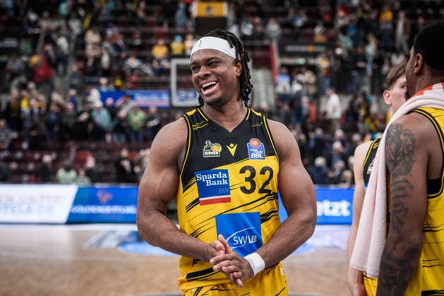 Keeshawn Kellman (MHP RIESEN Ludwigsburg, 32) GER, MHP Riesen Ludwigsburg vs. Skyliners Frankfurt, Basketball Bundesliga, easycredit BBL, 25. Spieltag, Spielzeit 2025 2026, 20.03.2026 GER, MHP Riesen Ludwigsburg vs. Skyliners Frankfurt, Basketball Bundesliga, easycredit BBL, 25. Spieltag, Spielzeit 2025 2026, 20.03.2026 Ludwigsburg Copyright: xSandyxDinkelackerx EP_SDR