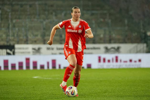 Essen, Deutschland: 20. März 2026 - 1. Frauenbundesliga - 21. Spieltag - SGS Essen vs. FC Bayern München Frauen Im Bild: Vanessa Gilles (FCB) Copyright: HMBxMedia MadeleinexFantini