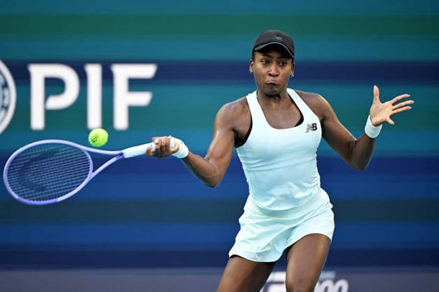 MIAMI GARDENS FL - MARCH 20: Coco Gauff vs Elisabetta Cocciaretto during The 2026 Miami Open held at Hard Rock Stadium on March 20, 2026 in Miami Gardens, Florida. Copyright: xmpi04x
