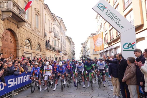 Tadej PogaÄar of UAE Team Emirates XRG, Mathieu Van Der Poel of Alpecin-Premier Tech during the men s elite race of the Milano-Sanremo one day cycling race (298 km) from Pavia to Sanremo - North West Italy - March 20, 2026. - cycling .  Copyright: xSpada LaPressex
