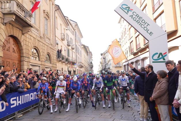 Tadej PogaÄar of UAE Team Emirates XRG, Mathieu Van Der Poel of Alpecin-Premier Tech during the men s elite race of the Milano-Sanremo one day cycling race (298 km) from Pavia to Sanremo - North West Italy - March 20, 2026. - cycling .  Copyright: xSpada LaPressex
