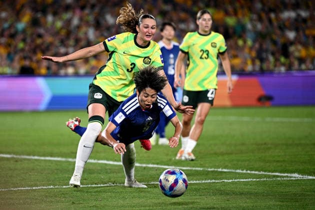 SOCCER ASIAN CUP WOMEN FINAL, Riko Ueki of Japan is tackled by Winonah Heatley of the Matildas during the AFC Women™s Asian Cup Final match between Japan and Australia at Stadium Australia in Sydney, Saturday, March 21, 2026. ( NO ARCHIVING, EDITORIAL USE ONLY SYDNEY NEW SOUTH WALES AUSTRALIA  Copyright: xDANxHIMBRECHTSx 20260321154833992428