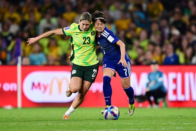 SOCCER ASIAN CUP WOMEN FINAL, Kyra Cooney-Cross of Australia and Hinata Miyazawa of Japan during the AFC Women™s Asian Cup Final match between Japan and Australia at Accor Stadium in Sydney, Saturday, March 21, 2026. ( NO ARCHIVING, EDITORIAL USE ONLY SYDNEY NEW SOUTH WALES AUSTRALIA  Copyright: xDEANxLEWINSx 20260321152084058380