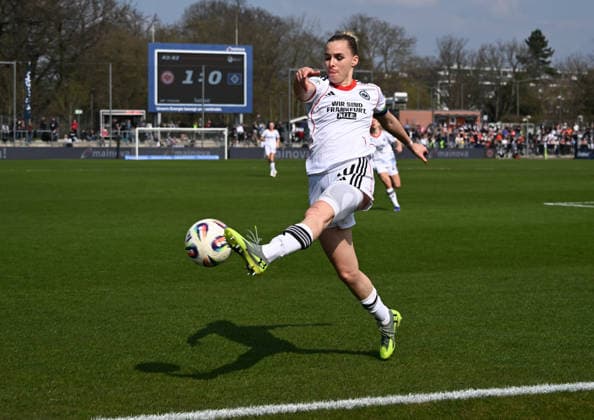 21.03.2026, xsltx, Fussball Google Pixel Frauen-Bundesliga, Eintracht Frankfurt - Hamburger SV v.l. (DFL DFB REGULATIONS PROHIBIT ANY USE OF PHOTOGRAPHS as IMAGE SEQUENCES and or QUASI-VIDEO)