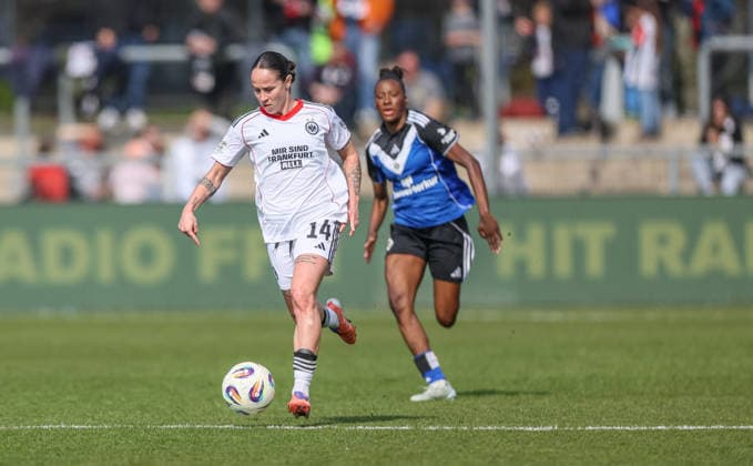 GER, Frankfurt, Eintracht Frankfurt vs Hamburger SV, Google Pixel Bundesliga, Fussball, DFB, Spielzeit 2025 2026, Stadion am Brentanobad, 21. Spieltag im Bild: Geraldine Reuteler (Eintracht Frankfurt Frauen 14) DFB DFL REGULATIONS PROHIBIT ANY USE OF PHOTOGRAPHS AS IMAGE SEQUENCES AND OR QUASI-VIDEO, 21.03.2026 Copyright: HMBxMedia HendrikxHamelau