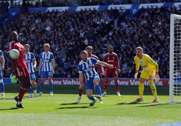 Football - 2025 2026 Premier League - Brighton & Hove Albion vs. Liverpool - the Amex (Falmer Stadium) - Saturday 21st March 2026 James Milner of Brighton playing against his old club Liverpool 