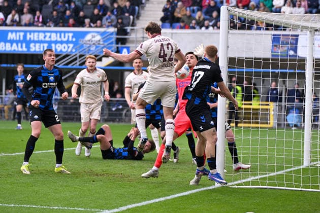 Paderborn, Home Deluxe Arena, 21.03.26, GER, Herren, 2.Bundesliga, Saison 2025-2026, SC Paderborn 07 - Dynamo Dresden Bild: Torchance Friedrich MUELLER (Dresden) DFL regulations prohibit any use of photographs as image sequences and or quasi-video. NRW Deutschland