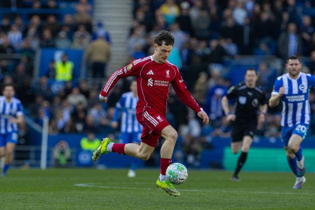 Football - FA Premier League - Brighton & Hove Albion FC v Liverpool FC BRIGHTON & HOVE, ENGLAND - Saturday, March 21, 2026: Liverpool s Florian Wirtz during the FA Premier League match between Brighton & Hove Albion FC and Liverpool FC at the AMEX Community Stadium. (Photo by David Rawcliffe Propaganda) BRIGHTON & HOVE AMEX Community Stadium SUSSEX ENGLAND  Copyright: xDavidxRawcliffex P2026-03-21-Brighton_Liverpool-98