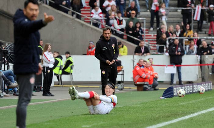 21.03.26 Frauen VfB Stuttgart - 1. FSV Mainz 05 Deutschland, Stuttgart, 21.03.2026, Fussball, Frauen, 2. Bundesliga, Saison 2025 2026, VfB Stuttgart - 1. FSV Mainz 05: Heiko Gerber (Trainer VfB Stuttgart).