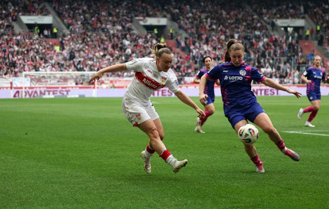 21.03.26 Frauen VfB Stuttgart - 1. FSV Mainz 05 Deutschland, Stuttgart, 21.03.2026, Fussball, Frauen, 2. Bundesliga, Saison 2025 2026, VfB Stuttgart - 1. FSV Mainz 05: Leonie Schetter (VfB Stuttgart).