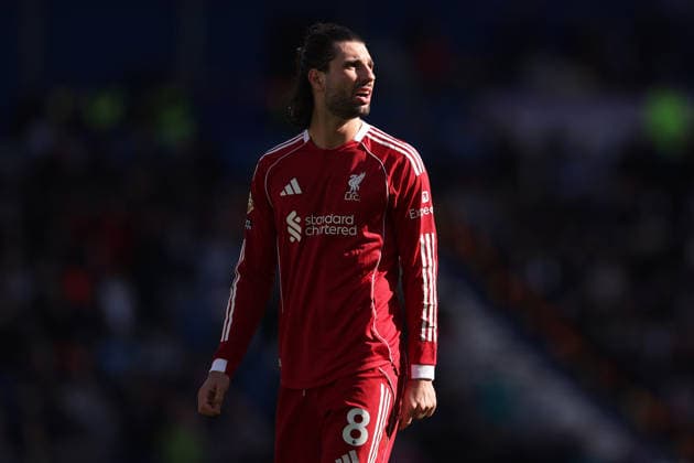Brighton v Liverpool 21 March 2026, Falmer - Premier League Football - Brighton & Hove Albion v Liverpool - Dominik Szoboszlai of Liverpool - Photo: Charlotte Wilson Offside. Falmer UK Copyright: xCharlottexWilsonx xOffsidexOffside