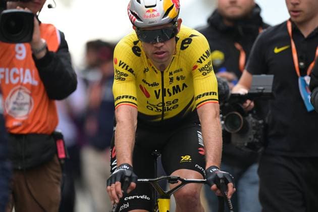Belgian Wout van Aert pictured after the Milano-Sanremo one day cycling race for men, 298km from Milan to San Remo, Italy, Saturday 21 March 2026. DAVIDxPINTENS  x168475442x
