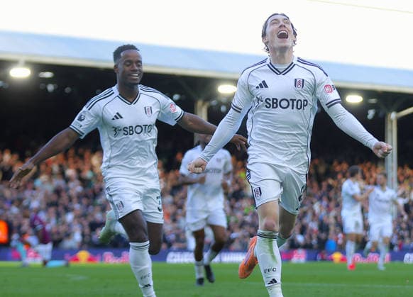 Fulham v Burnley, English Premier League , Craven Cottage, Craven Cottage, London, UK - 21 03 2026 Harry Wilson of Fulham of Fulham celebrates scoring their second goal during the Premier League game against Burnley at Craven Cottage London Craven Cottage London GBR, UK NEWSPAPERS OUT Copyright: xMarkxGreenwoodx