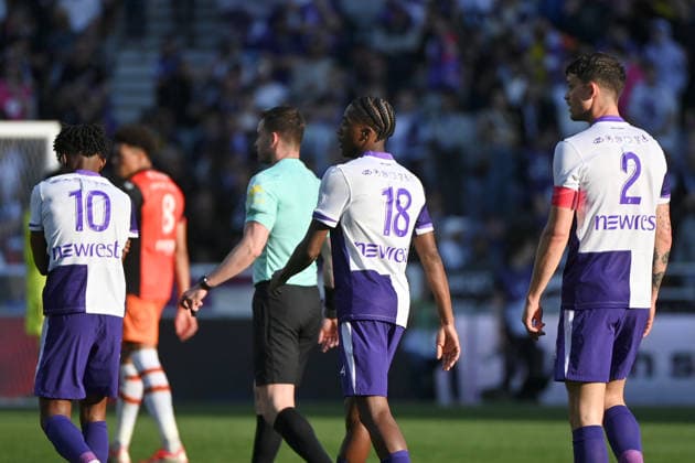 Toulouse FC v FC Lorient - Ligue 1 McDonald s 2025 2026 18 Pape Demba DIOP (tfc) - 02 Rasmus Schmidt NICOLAISEN (tfc) during the Ligue 1 McDonald s match between Toulouse and Lorient at Stadium de Toulouse on March 21, 2026 in Toulouse, France. Toulouse France  Copyright: xFEPx 776348331