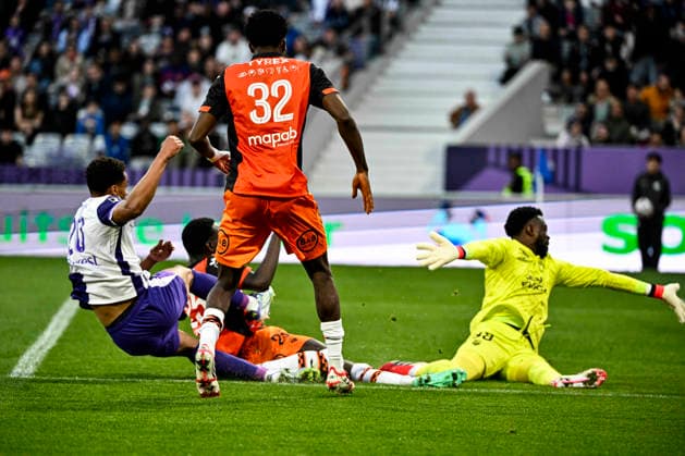 FOOTBALL : Toulouse vs Lorient - 27eme Journee de Ligue1 McDonald S - Toulouse - 21 03 2026 But et joie Emersson (tfc) Toulouse  Copyright: xThierryxBretonx