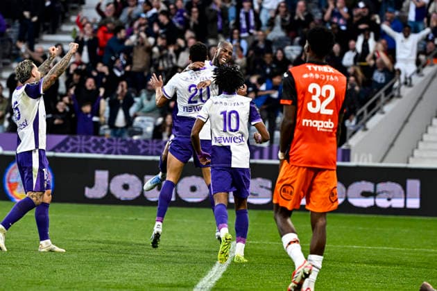 FOOTBALL : Toulouse vs Lorient - 27eme Journee de Ligue1 McDonald S - Toulouse - 21 03 2026 But et joie Emersson (tfc) Toulouse  Copyright: xThierryxBretonx