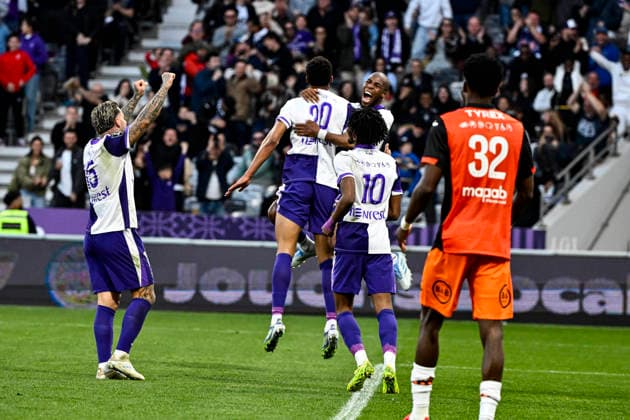 FOOTBALL : Toulouse vs Lorient - 27eme Journee de Ligue1 McDonald S - Toulouse - 21 03 2026 But et joie Emersson (tfc) Toulouse  Copyright: xThierryxBretonx