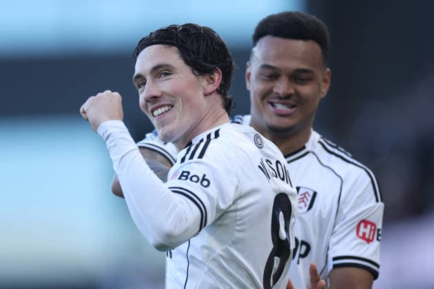 Fulham v Burnley - Premier League Harry Wilson of Fulham celebrates after scoring during the Premier League match between Fulham and Burnley at Craven Cottage in London, United Kingdom, on March 21, 2026. London Greater London United Kingdom  Copyright: xMIxNewsx originalFilename:fletcher-fulhamvs260321_np8Ss.jpg