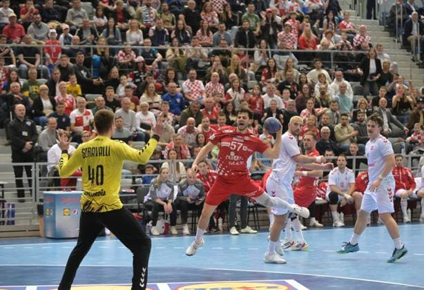 Croatia vs Switzerland Friendly Match 2026 , Sports Hall Gradski Vrt , Osijek, Croatia (CRO), 21.03.2026. Filip Glavas (Croatia 57) seen in action during Croatia vs Switzerland Friendly Match 2026 , Sports Hall Gradski Vrt , Osijek, Croatia (CRO), 21.03.2026. Copyright: xBEAUTIFULxSPORTS Stanusicx