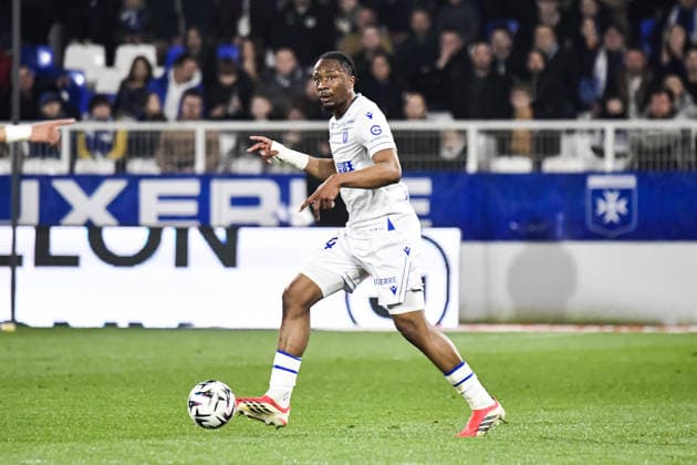 FOOTBALL : AJ Auxerre vs Stade Brestois 29 - Ligue 1 - JournÃ e 27 - 21 03 2026 Bryan Okoh (AJ Auxerre) AuxerreFrance  Copyright: xBaptistexAutissierx