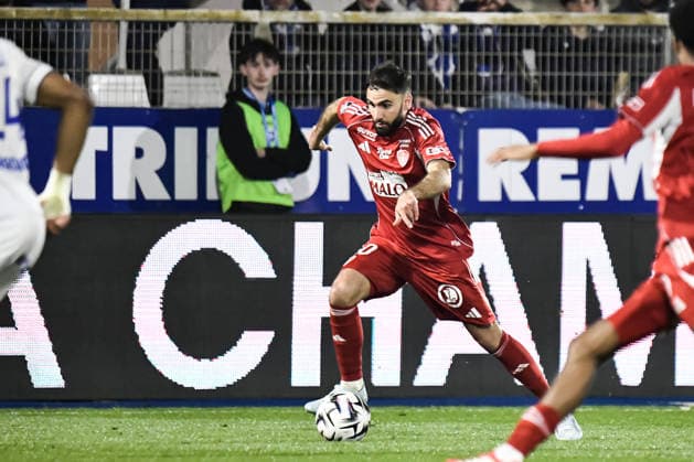 FOOTBALL : AJ Auxerre vs Stade Brestois 29 - Ligue 1 - JournÃ e 27 - 21 03 2026 Romain Del Castillo (Stade Brestois) AuxerreFrance  Copyright: xBaptistexAutissierx