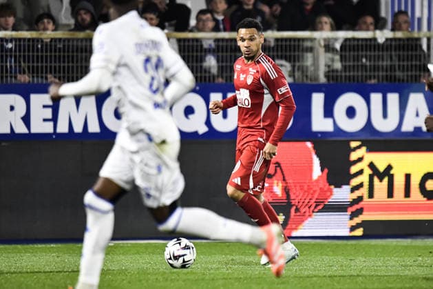 FOOTBALL : AJ Auxerre vs Stade Brestois 29 - Ligue 1 - JournÃ e 27 - 21 03 2026 Kenny Lala (Stade Brestois) AuxerreFrance  Copyright: xBaptistexAutissierx