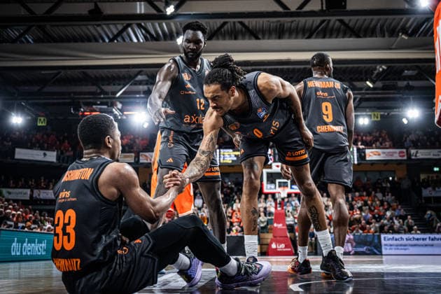 1. Basketball Bundesliga, easyCredit BBL, Saison 2025 2026, Herren, Hauptrunde, 25. Spieltag, 21.03.2026, RASTA Vechta - NINERS Chemnitz Kevin Yebo ( 0 - NINERS Chemnitz) während der Partie Vechta RASTA Dome Niedersachsen Deutschland