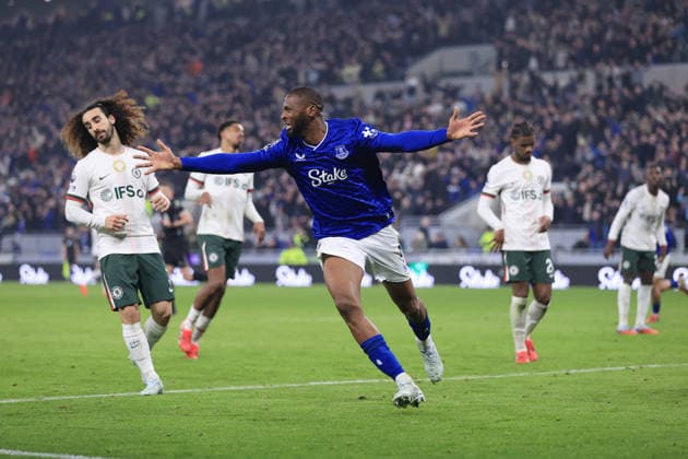 Football - Premier League - Everton v Chelsea 21st March 2026 - Premier League - Everton v Chelsea - Beto of Everton celebrates - Photo: Simon Stacpoole Offside. Liverpool UK Copyright: xSimonxStacpoolexOffside