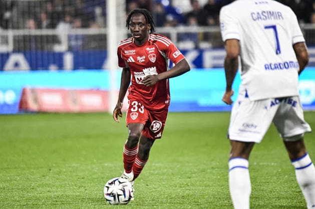 FOOTBALL : AJ Auxerre vs Stade Brestois 29 - Ligue 1 - JournÃ e 27 - 21 03 2026 Hamidou Makalou (Stade Brestois) AuxerreFrance  Copyright: xBaptistexAutissierx
