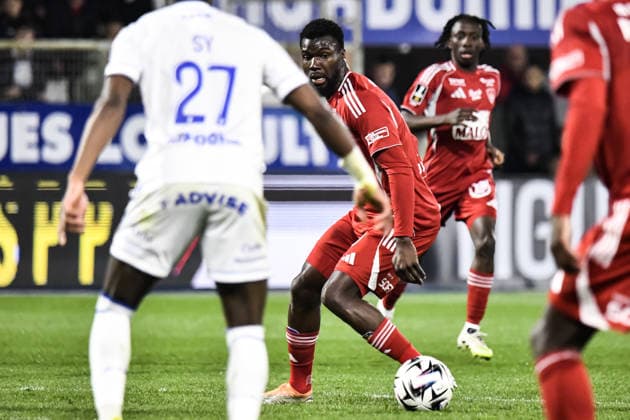 FOOTBALL : AJ Auxerre vs Stade Brestois 29 - Ligue 1 - JournÃ e 27 - 21 03 2026 Mama Balde (Stade Brestois) AuxerreFrance  Copyright: xBaptistexAutissierx