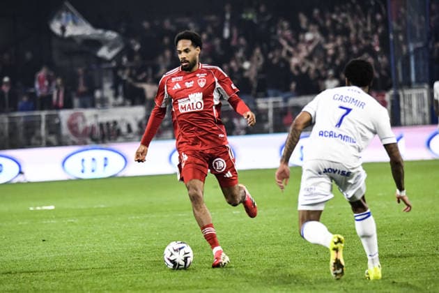 FOOTBALL : AJ Auxerre vs Stade Brestois 29 - Ligue 1 - JournÃ e 27 - 21 03 2026 Remy Labeau Lascary (Stade Brestois) AuxerreFrance  Copyright: xBaptistexAutissierx